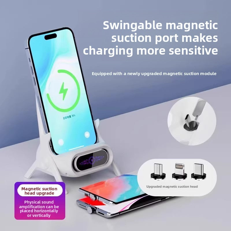 Wireless charging head Lazy seat charging Desktop fast charging bracket Compatible with mobile phone and tablet charger