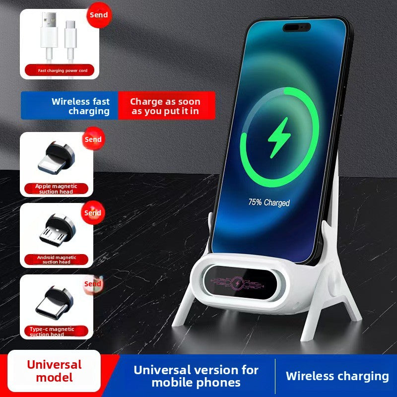Wireless charging head Lazy seat charging Desktop fast charging bracket Compatible with mobile phone and tablet charger